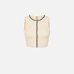 Top punta resca con catena - Elisabetta Franchi TK37B47E2 193 ELISABETTA FRANCHI 