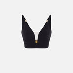 Top in doppio crèpe con placchetta logo TO00246E2 110 ELISABETTA FRANCHI 