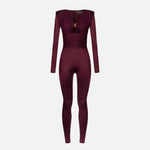 Tuta con inserti plissè - Elisabetta Franchi TU01946E2 CG3 ELISABETTA FRANCHI 