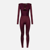 Tuta con inserti plissè - Elisabetta Franchi TU01946E2 CG3 ELISABETTA FRANCHI 