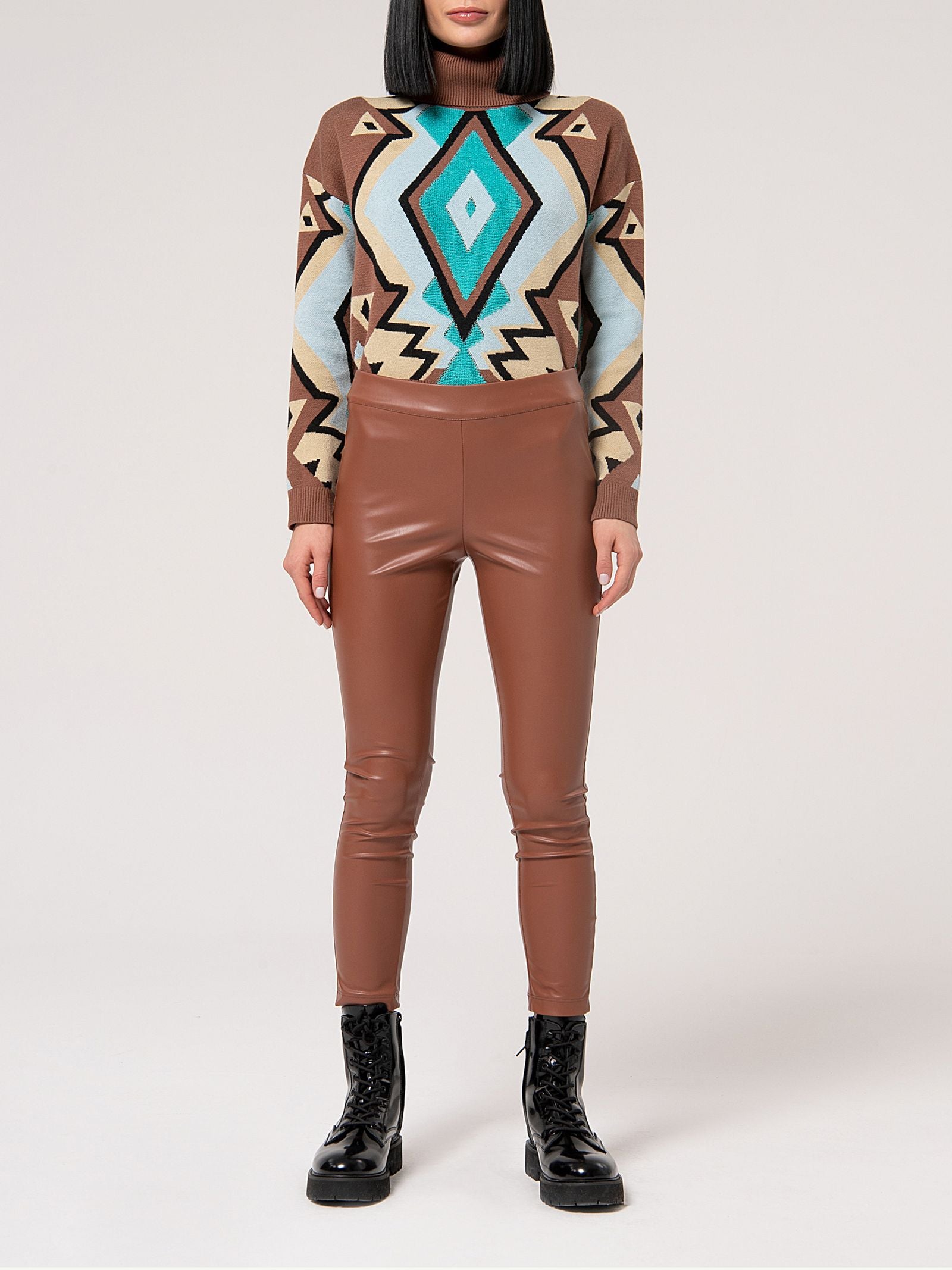 Pantalone leggins in ecopelle FJ24WV7002 E40001315 FRACOMINA 