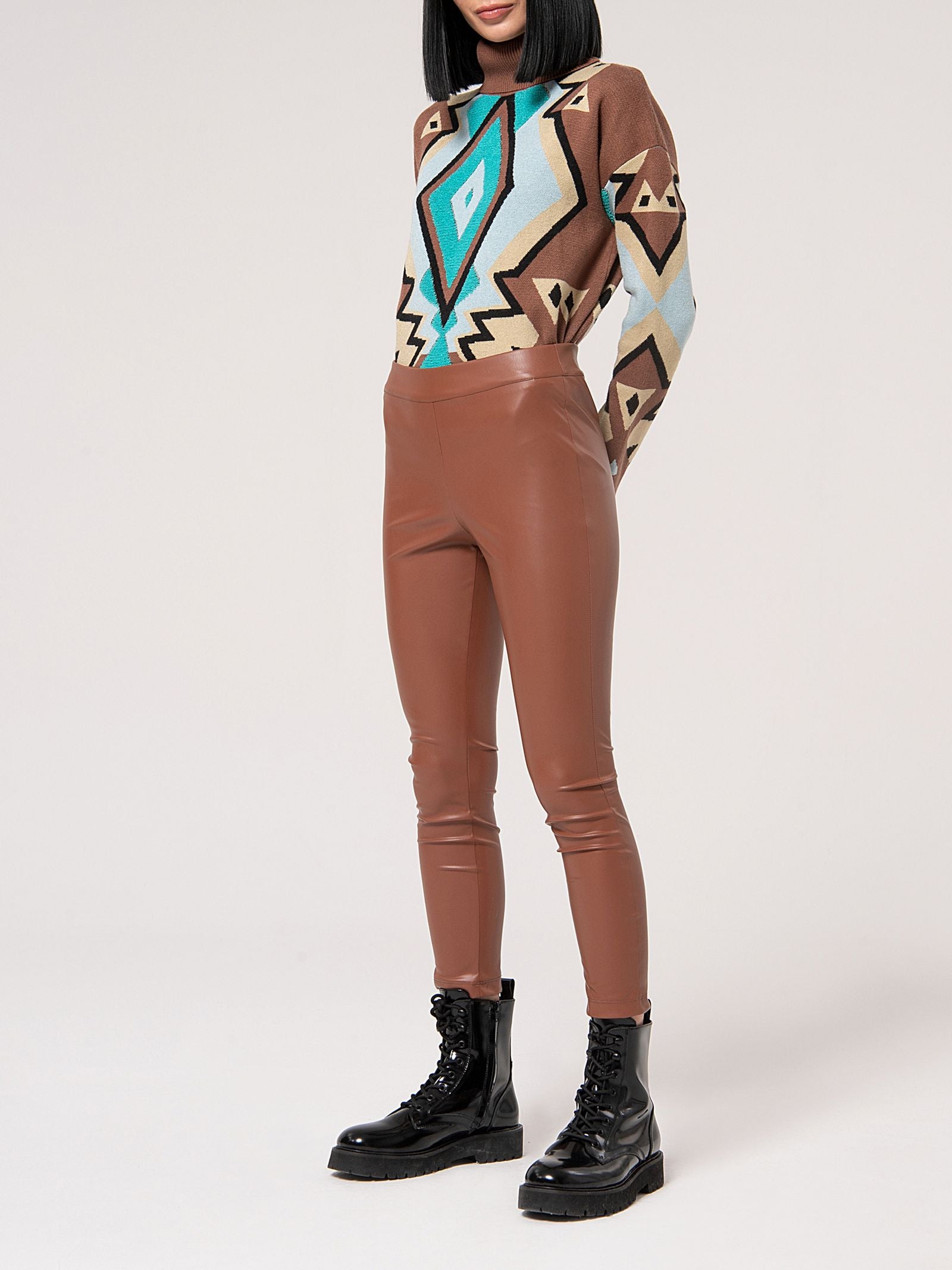 Pantalone leggins in ecopelle FJ24WV7002 E40001315 FRACOMINA 