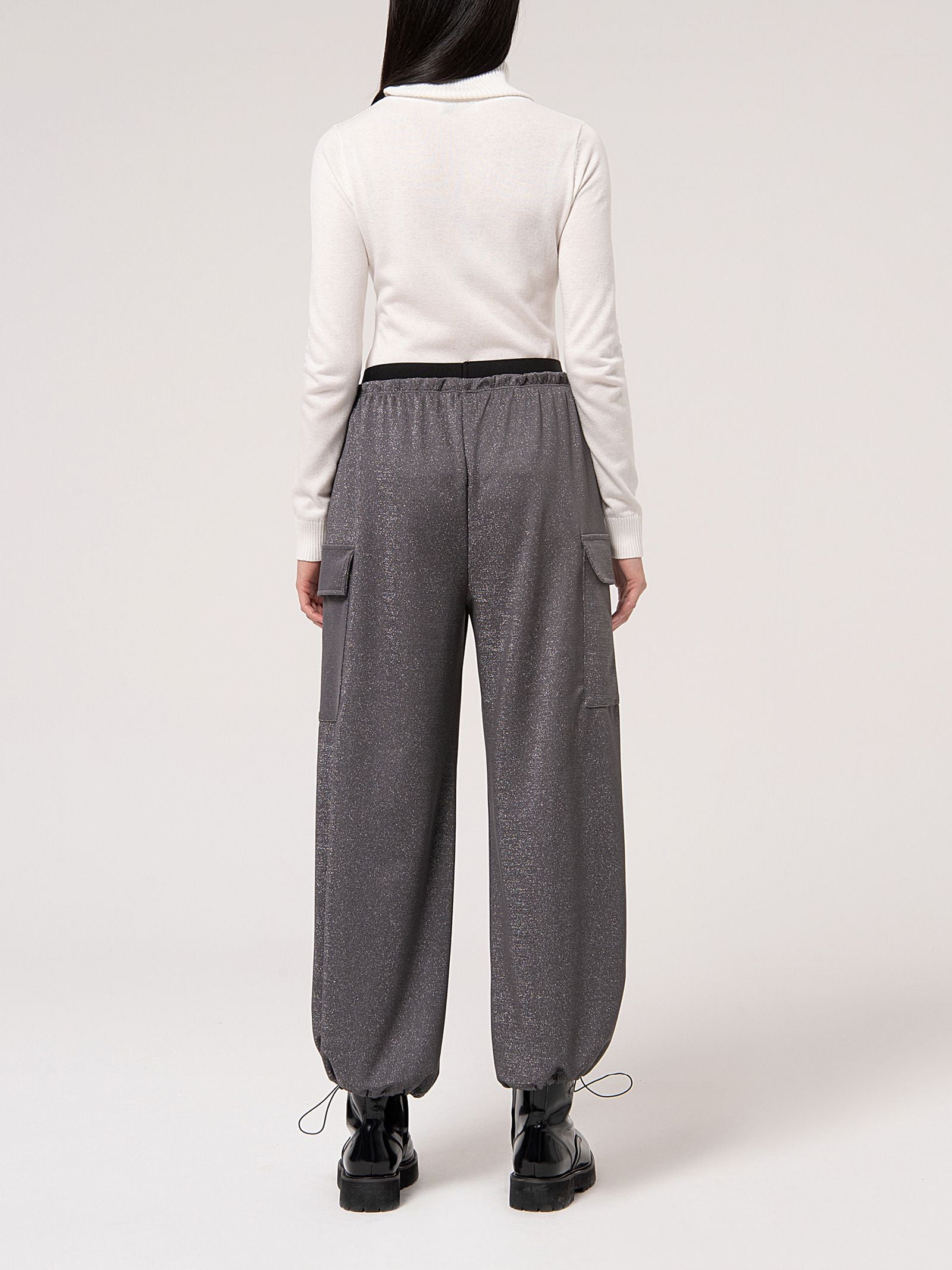 Pantalone in tessuto con effetto metallico FJ24WVC002 J429Q7389 FRACOMINA 