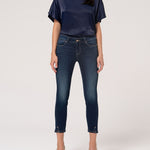 Jeans slim cropped con lavaggio scuro FP000V9002 D40101117 FRACOMINA 