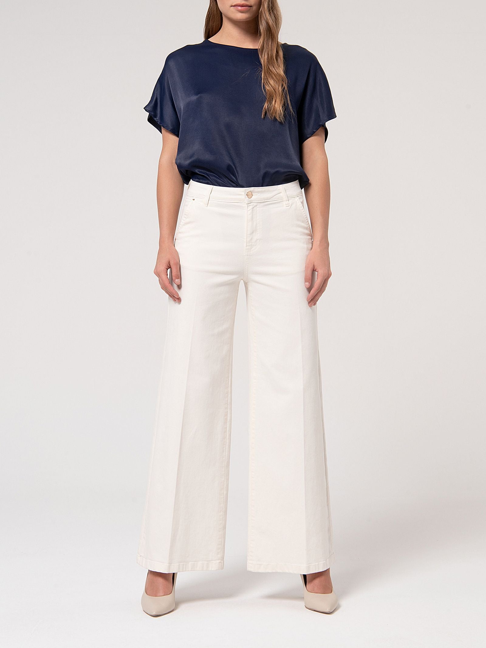 Pantalone flare in gabardina stretch - Fracomina FP24WV3010 W61501108 FRACOMINA 