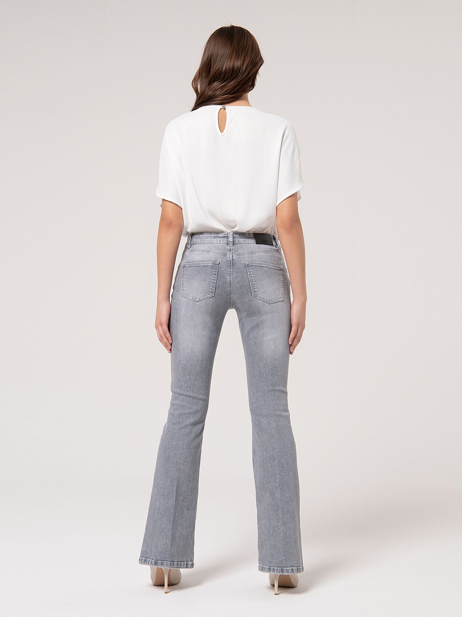 Jeans bootcut grigio - Fracomina FP24WVA010 D46093553 FRACOMINA 