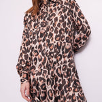 Abito chemisier in raso animalier 421BD15004 425023-01 GAUDI' 