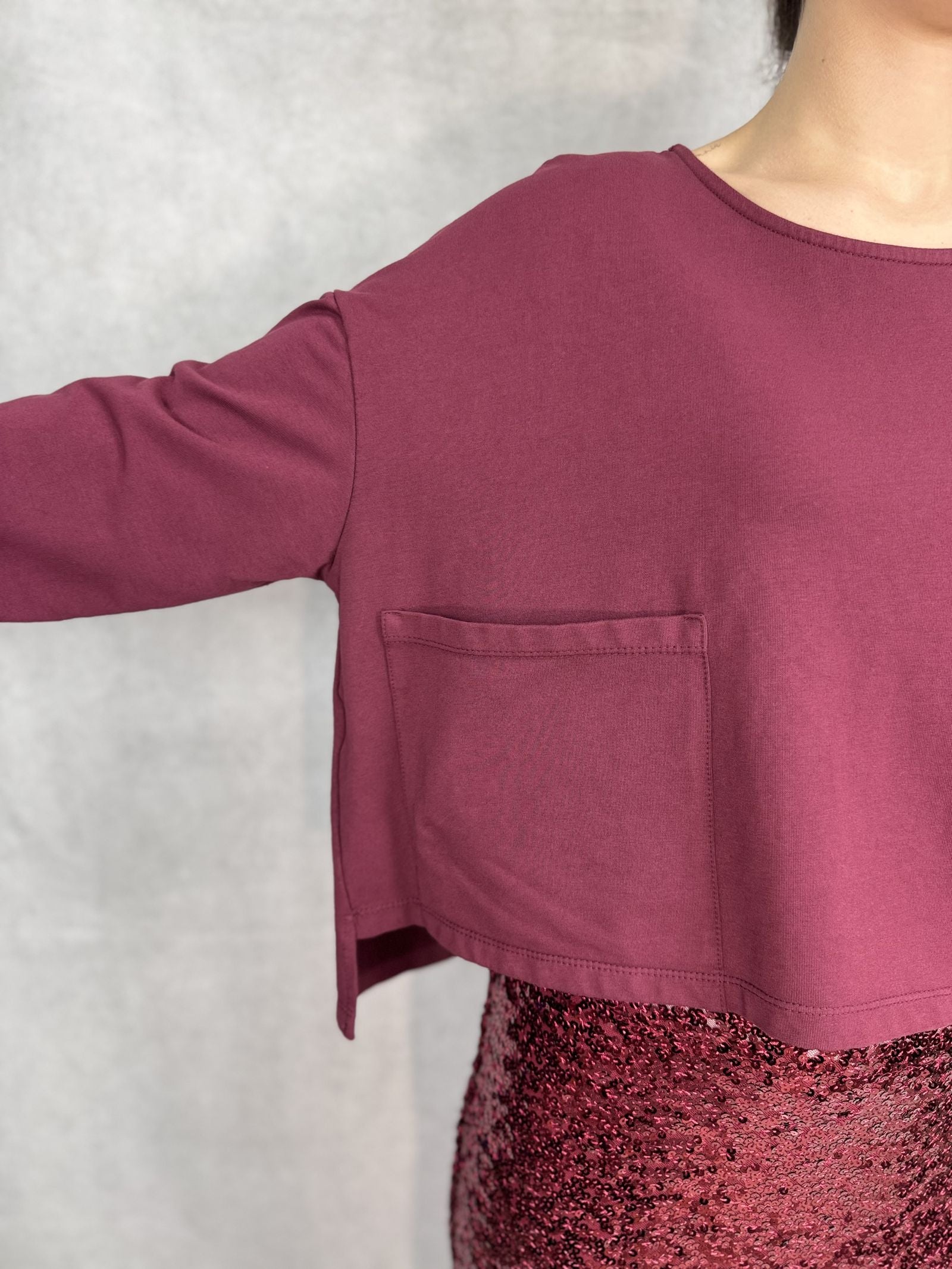 T- shirt manica lunga 8793 BORDEAUX OFELIA 