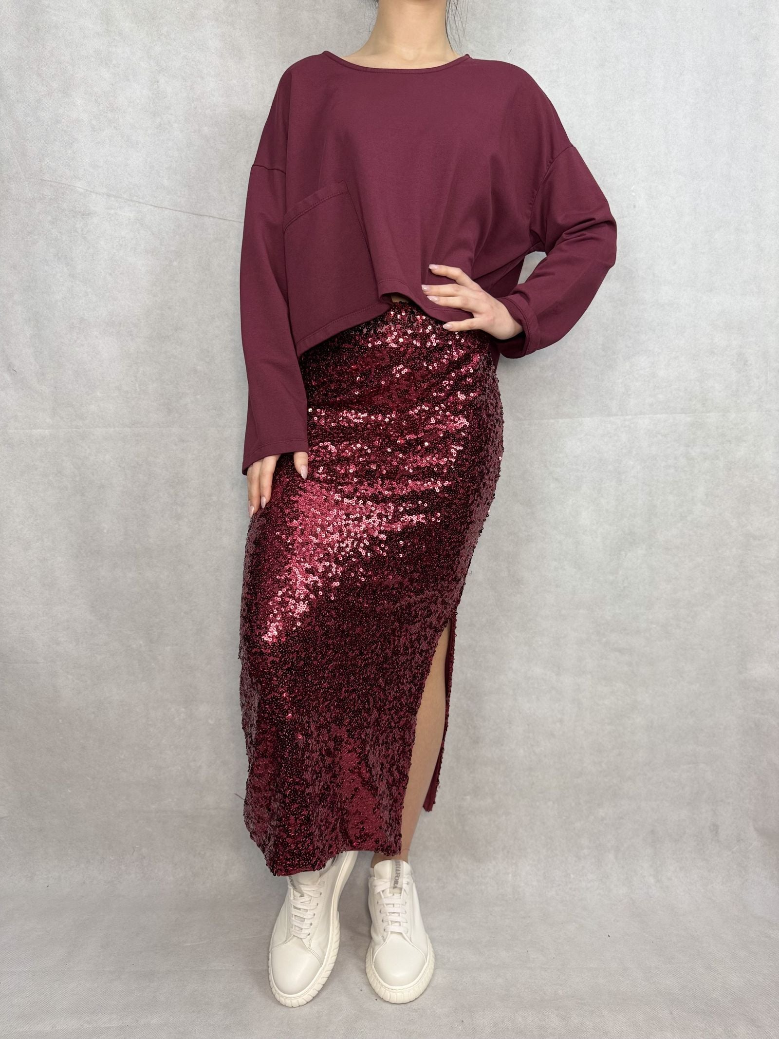 T- shirt manica lunga 8793 BORDEAUX OFELIA 