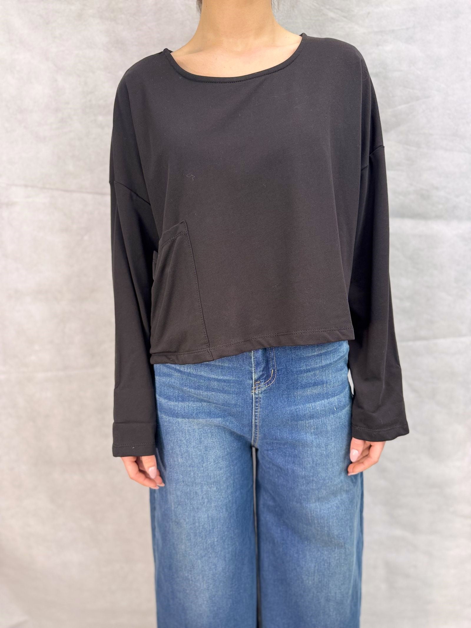 T- shirt manica lunga 8793 NERO OFELIA 