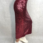 Gonna midi con paillettes - Ofelia MK14E-150 ROSSO OFELIA 