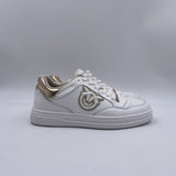 Sneakers tennis in pelle con dettagli metallizzati SS0049P035 ZHC PINKO 