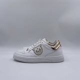 Sneakers tennis in pelle con dettagli metallizzati SS0049P035 ZHC PINKO 