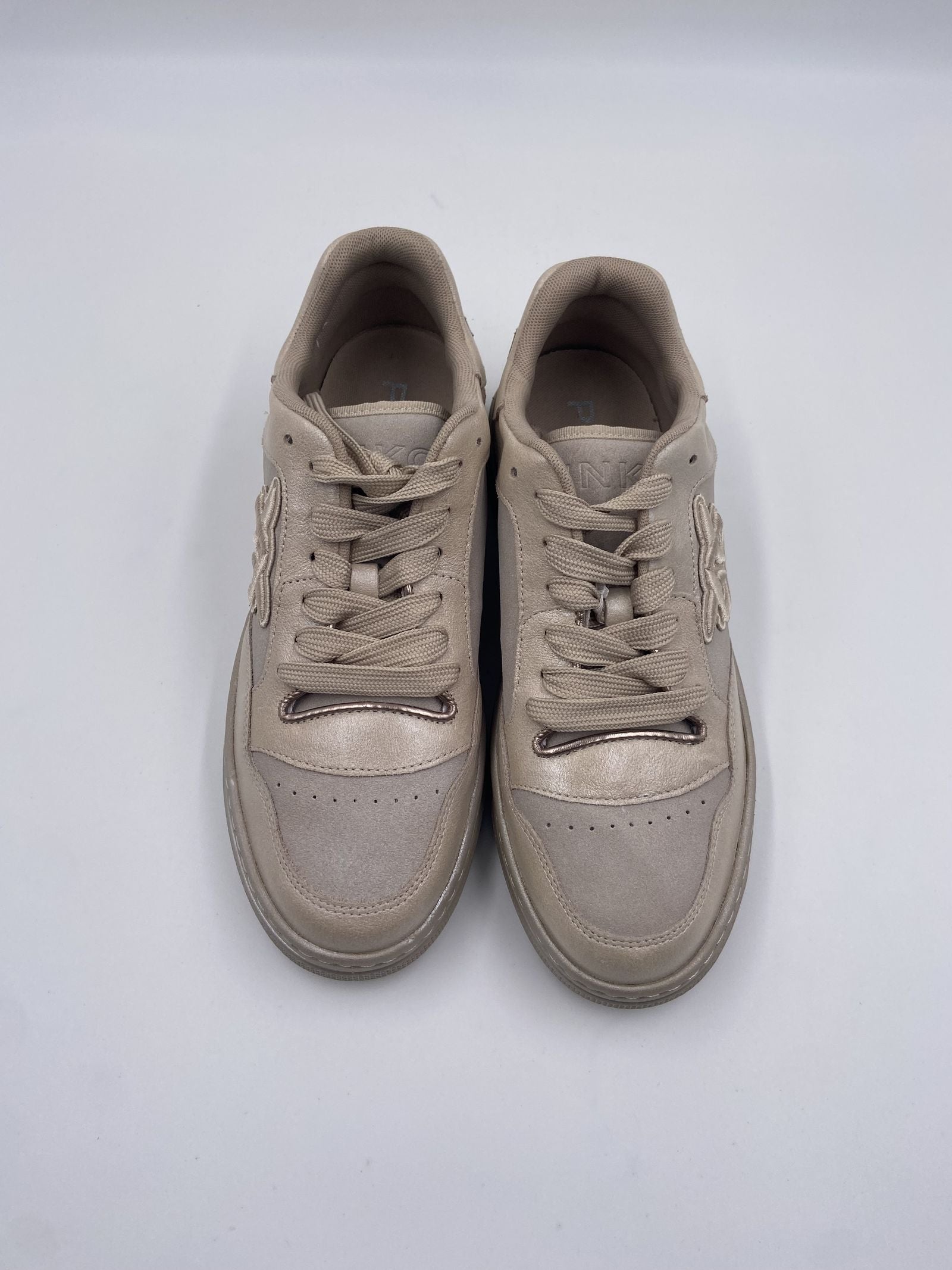 Sneakers in pelle con logo a contrasto SS0049P038 066 PINKO 