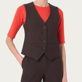 Gilet quattro bottoni in tessuto Compact - Ragno DL20GL FW24 A75 RAGNO 