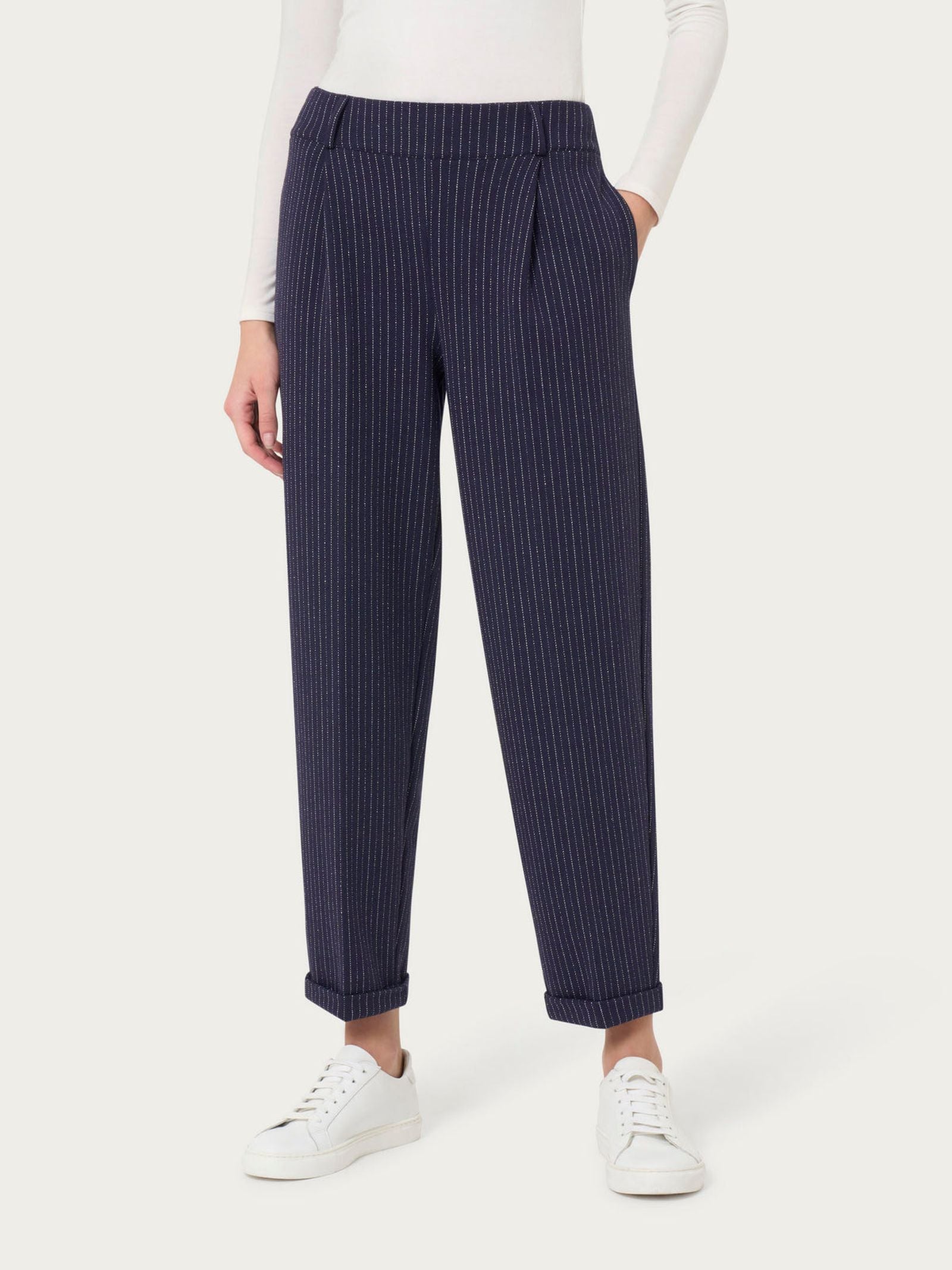 Pantalone carrot gessato con pinces - Ragno DL69PF FW24 489MF RAGNO 