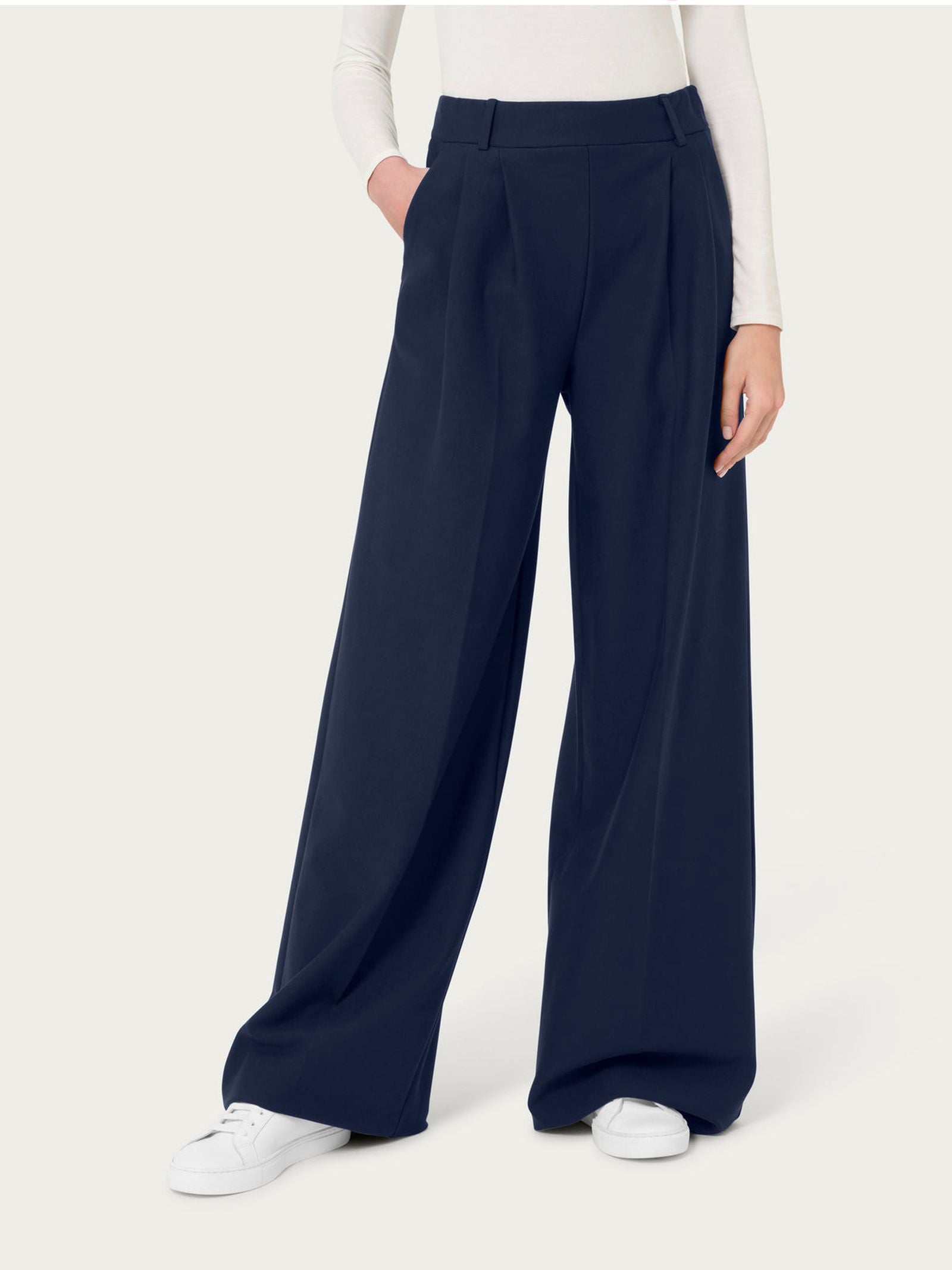 Pantalone a palazzo con pinces in tessuto Compact Light - Ragno DO68PA FW24 078 RAGNO 