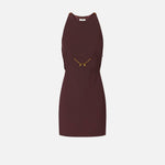 Abito in crèpe e georgette - Elisabetta Franchi AB80856E2 EA4 ELISABETTA FRANCHI 