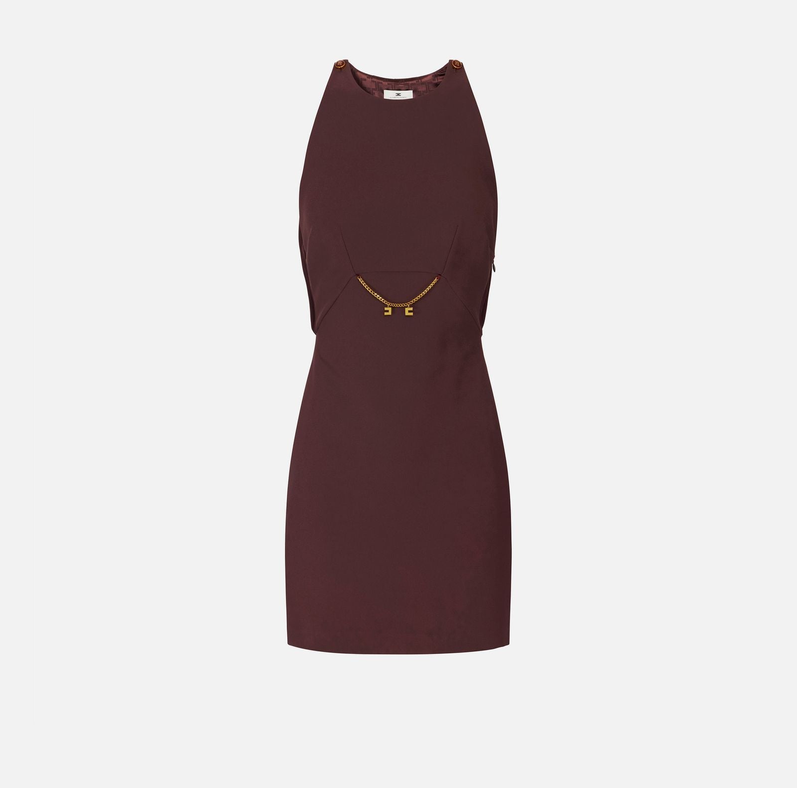 Abito in crèpe e georgette - Elisabetta Franchi AB80856E2 EA4 ELISABETTA FRANCHI 