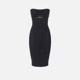 Abito con dettagli à jour - Elisabetta Franchi AM05B56E2 110 ELISABETTA FRANCHI 