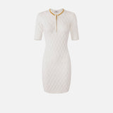 Abito a rombi con catena gioiello - Elisabetta Franchi AM20B56E2 360 ELISABETTA FRANCHI 