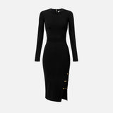 Abito in maglia con gemelli gioiello - Elisabetta Franchi AM28S57E2 110 ELISABETTA FRANCHI 