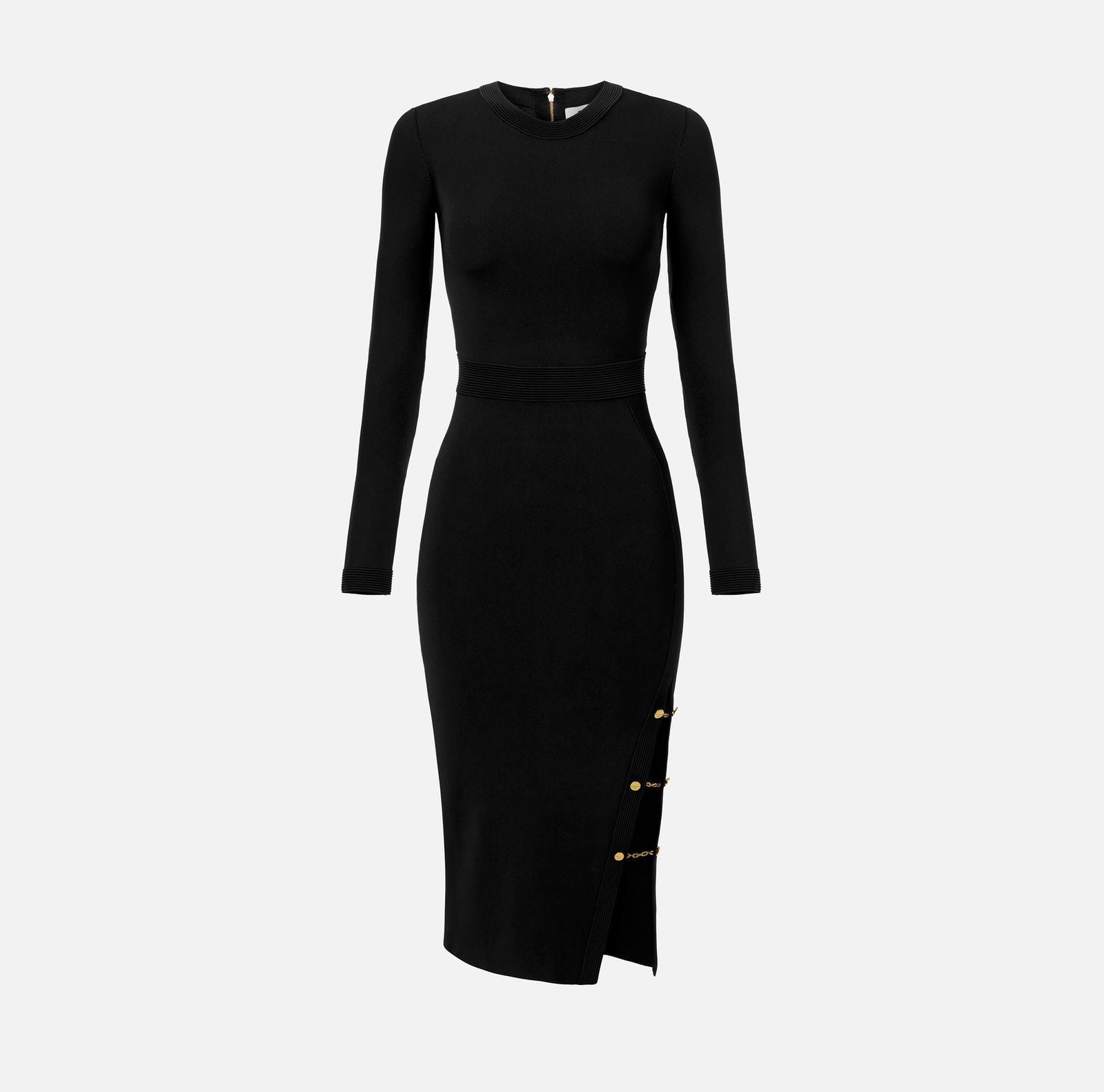 Abito in maglia con gemelli gioiello - Elisabetta Franchi AM28S57E2 110 ELISABETTA FRANCHI 