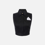 Camicia cropped con papillon - Elisabetta Franchi CA10556E2 110 ELISABETTA FRANCHI 
