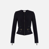 Giacca con dettagli zip - Elisabetta Franchi GI17356E2 110 ELISABETTA FRANCHI 