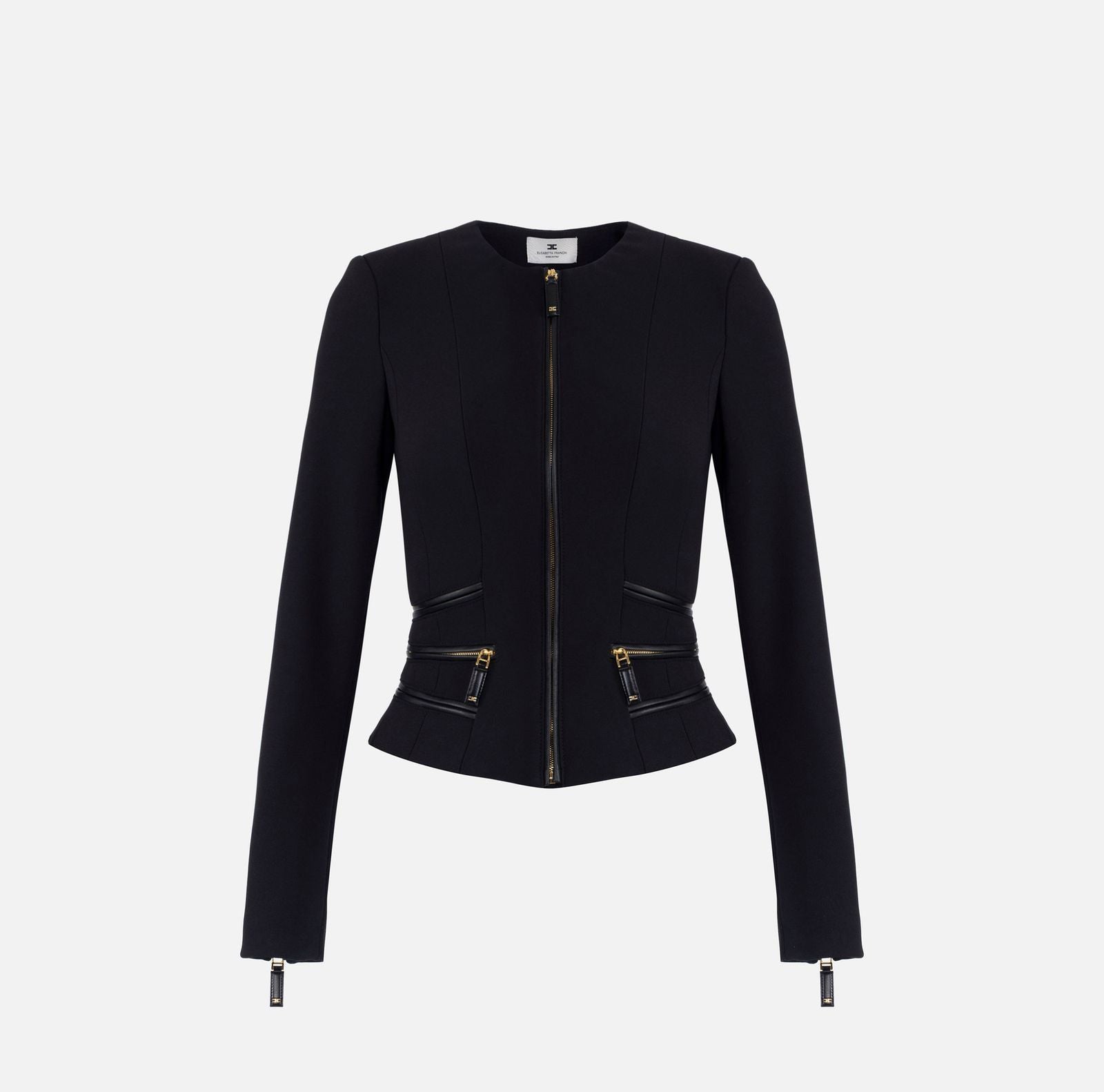Giacca con dettagli zip - Elisabetta Franchi GI17356E2 110 ELISABETTA FRANCHI 