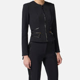 Giacca con dettagli zip - Elisabetta Franchi GI17356E2 110 ELISABETTA FRANCHI 