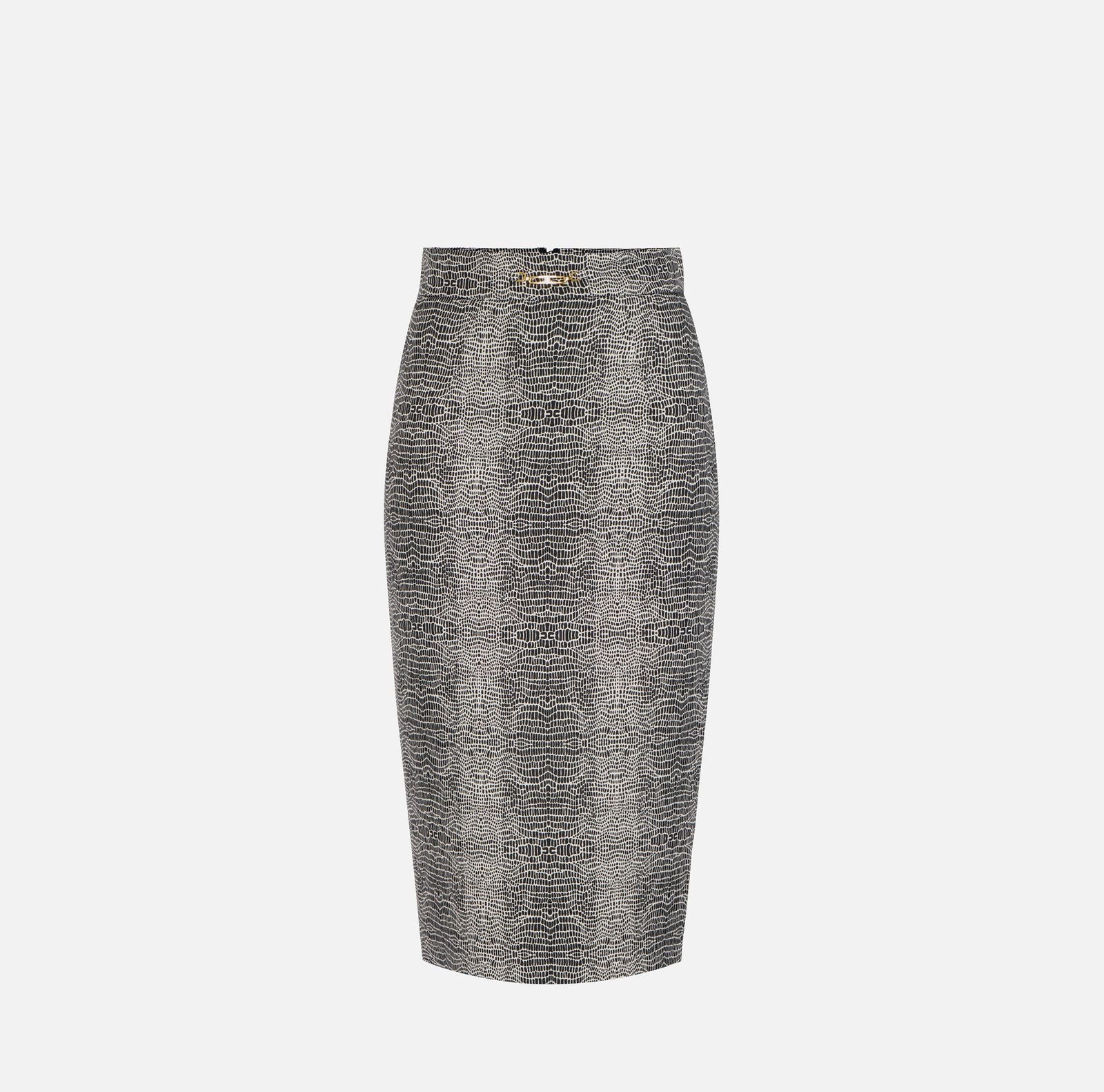 Gonna stampa pitone - Elisabetta Franchi GO14157E2 110 ELISABETTA FRANCHI 