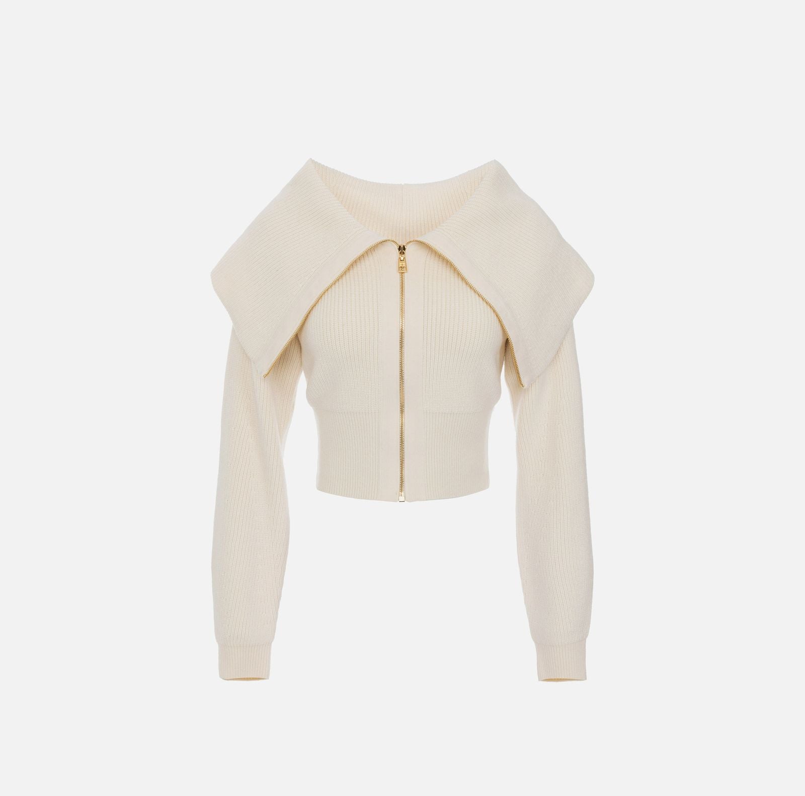 Cardigan con zip - Elisabetta Franchi MK04S56E2 DZ9 ELISABETTA FRANCHI 