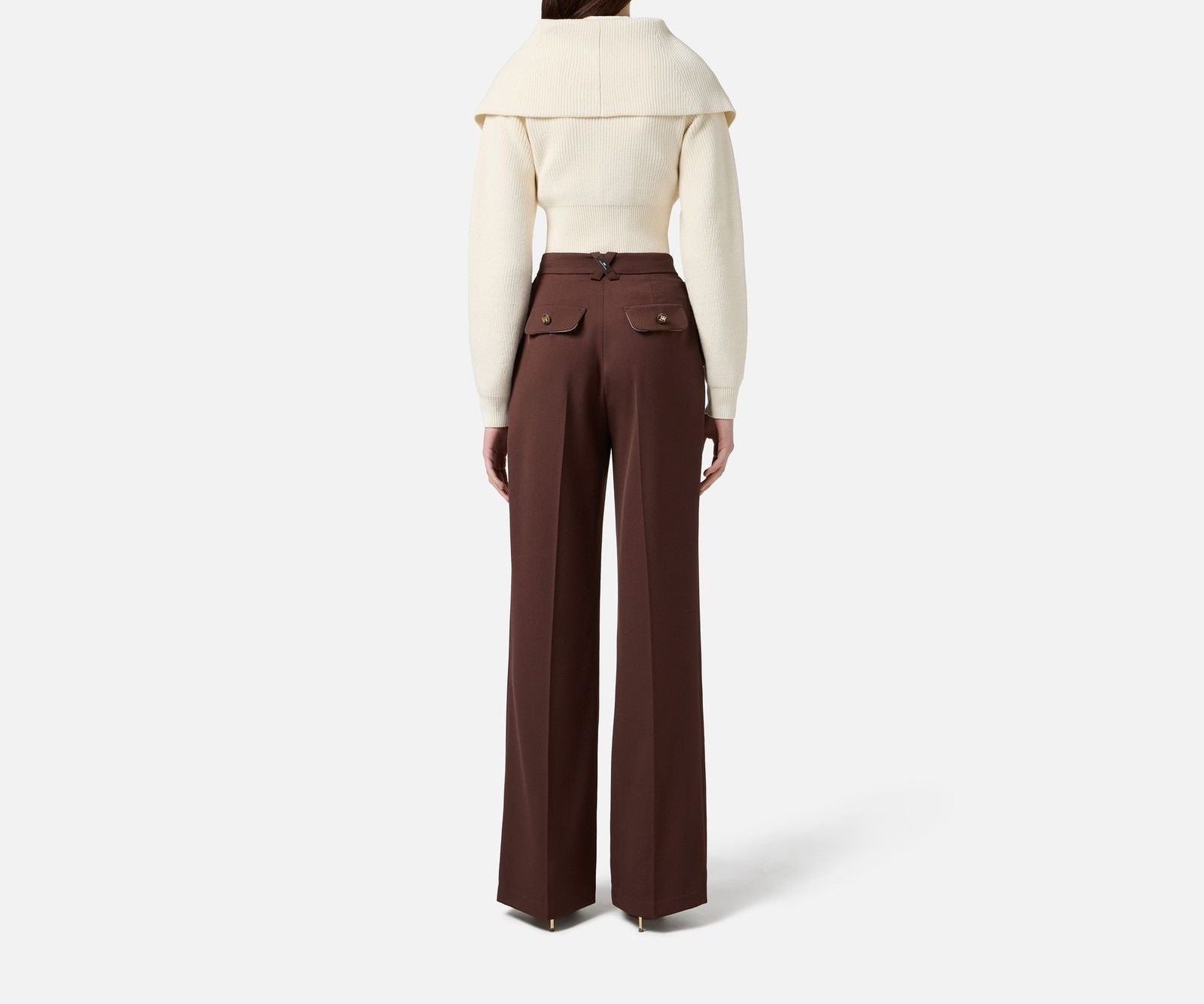 Cardigan con zip - Elisabetta Franchi MK04S56E2 DZ9 ELISABETTA FRANCHI 