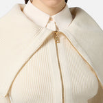Cardigan con zip - Elisabetta Franchi MK04S56E2 DZ9 ELISABETTA FRANCHI 