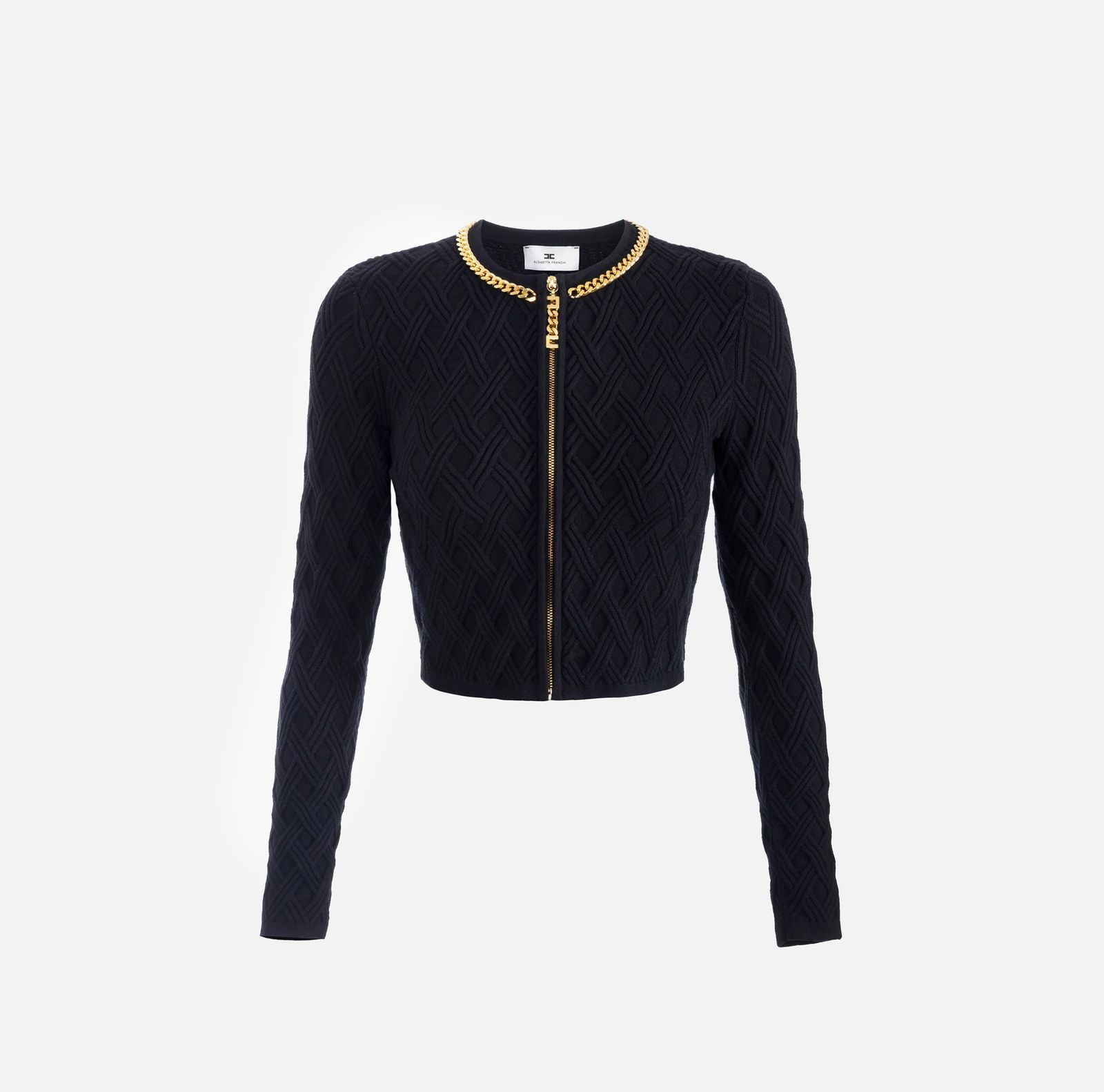 Cardigan con catena - Elisabetta Franchi MK29B56E2 110 ELISABETTA FRANCHI 
