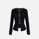 Cardigan in maglia bouclè - Elisabetta Franchi MK38S57E2 110 ELISABETTA FRANCHI 
