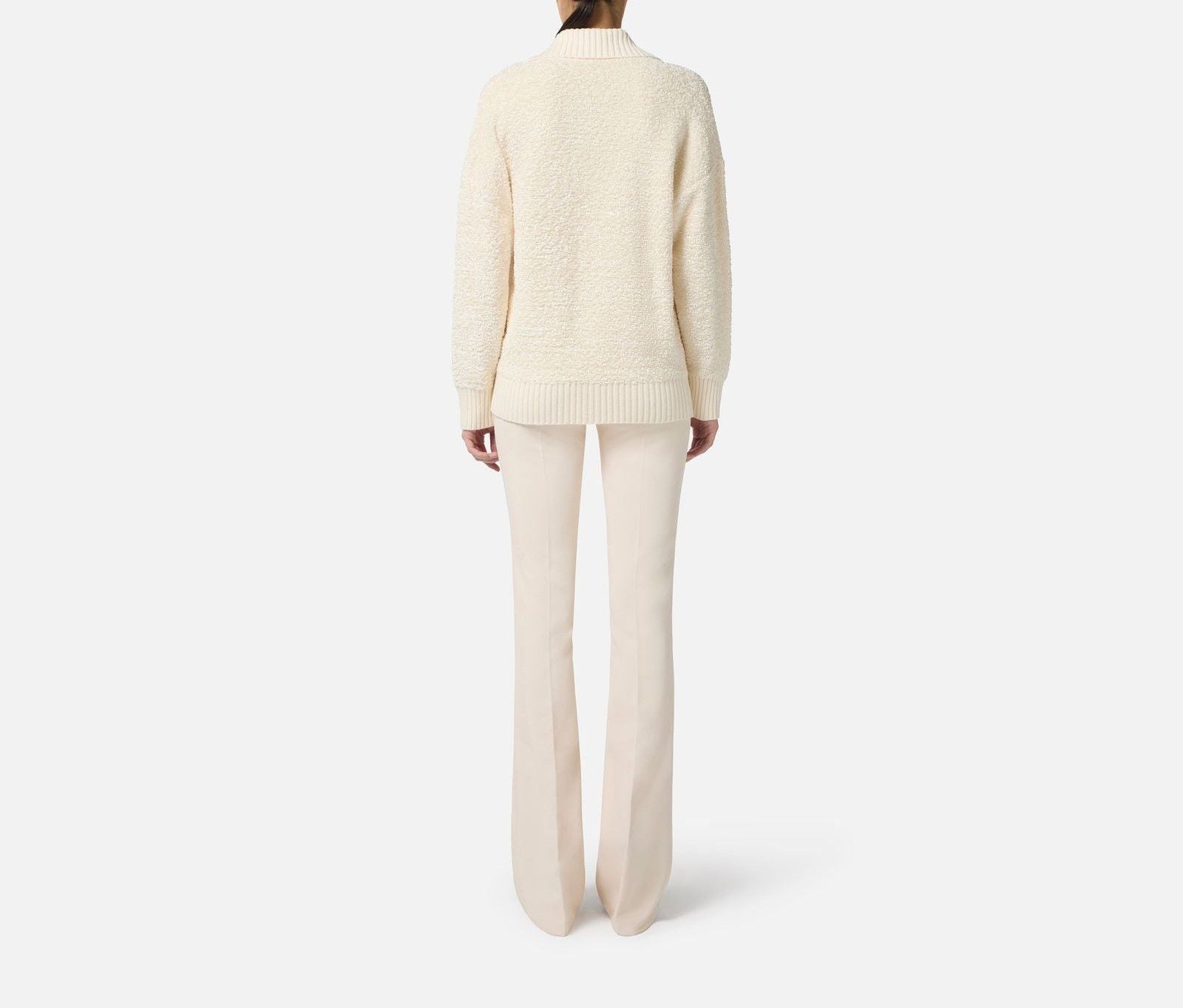 Cardigan in ciniglia bouclè - Elisabetta Franchi MK44S57E2 DZ9 ELISABETTA FRANCHI 