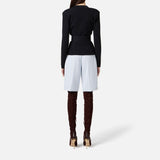 Giacca in maglia con cintura - Elisabetta Franchi MK48S57E2 110 ELISABETTA FRANCHI 