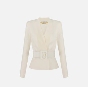 Giacca in maglia con cintura - Elisabetta Franchi
