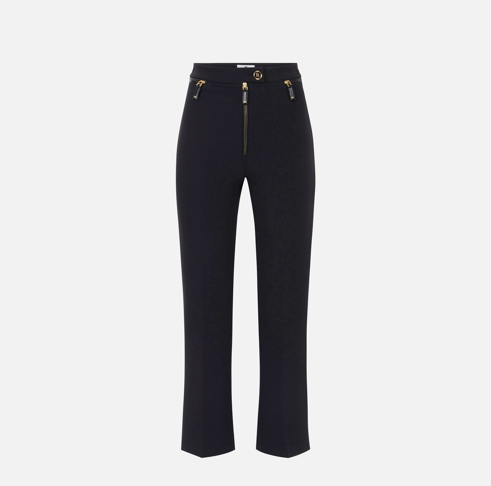 Pantalone con zip - Elisabetta Franchi PA10856E2 110 ELISABETTA FRANCHI 