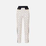 Pantalone bicolor con stampa - Elisabetta Franchi PAS0156E2 EF1 ELISABETTA FRANCHI 