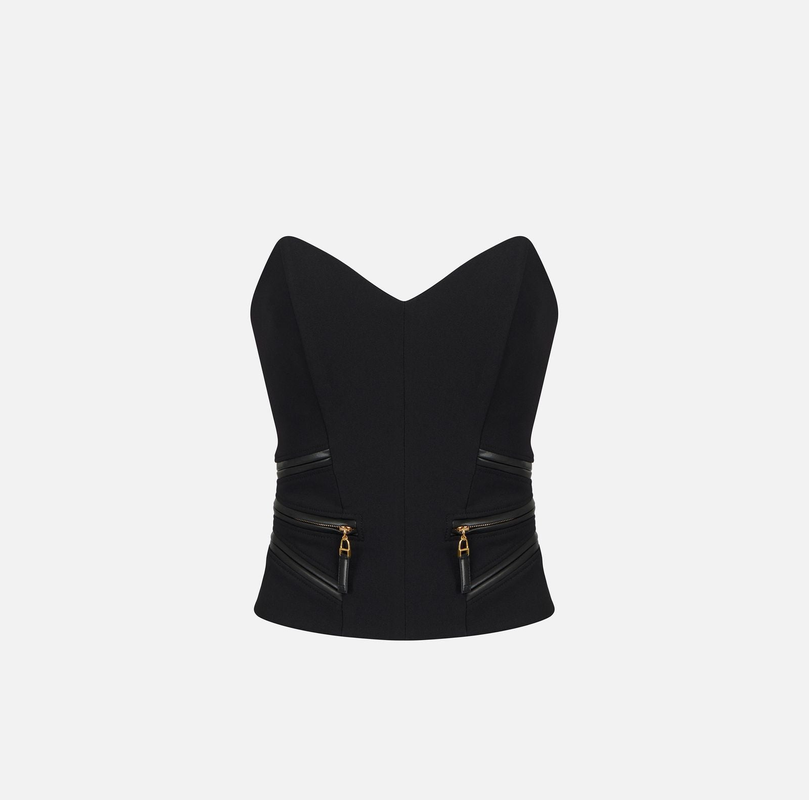 Top con dettagli zip - Elisabetta Franchi TO03656E2 110 ELISABETTA FRANCHI 