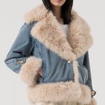 Giacca over in denim FP25WJ4010D40904 337 FRACOMINA 