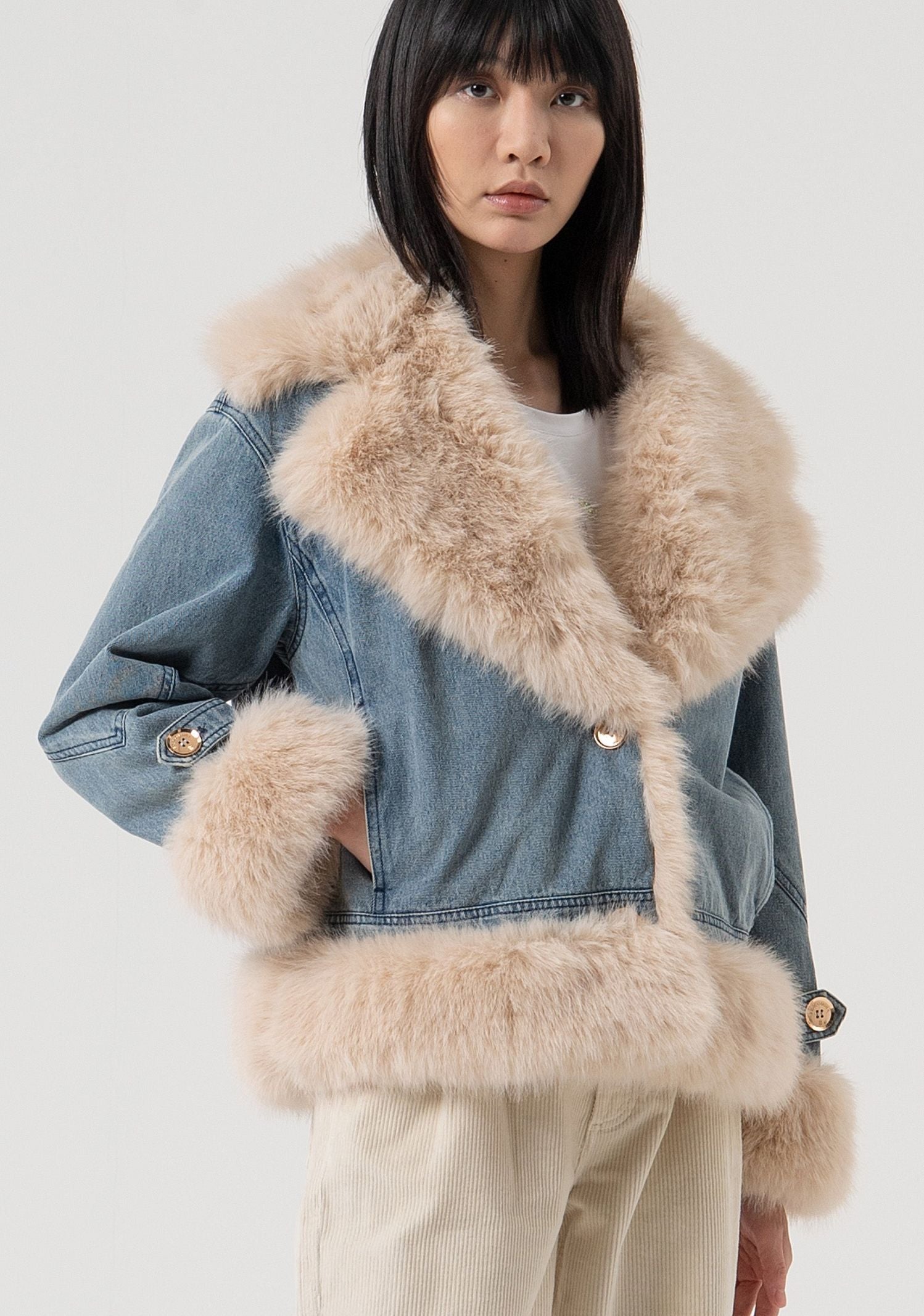 Giacca over in denim FP25WJ4010D40904 337 FRACOMINA 