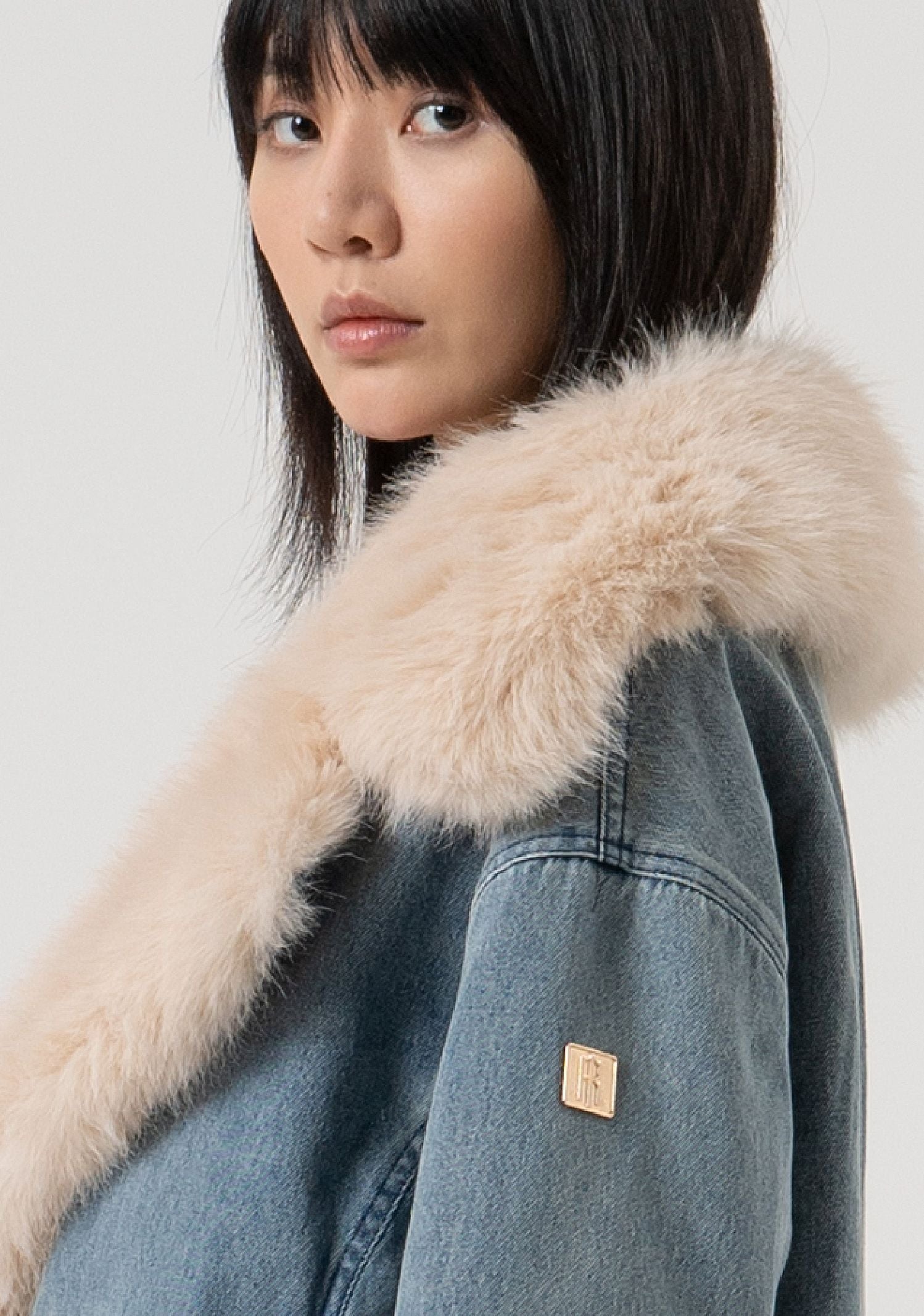 Giacca over in denim FP25WJ4010D40904 337 FRACOMINA 
