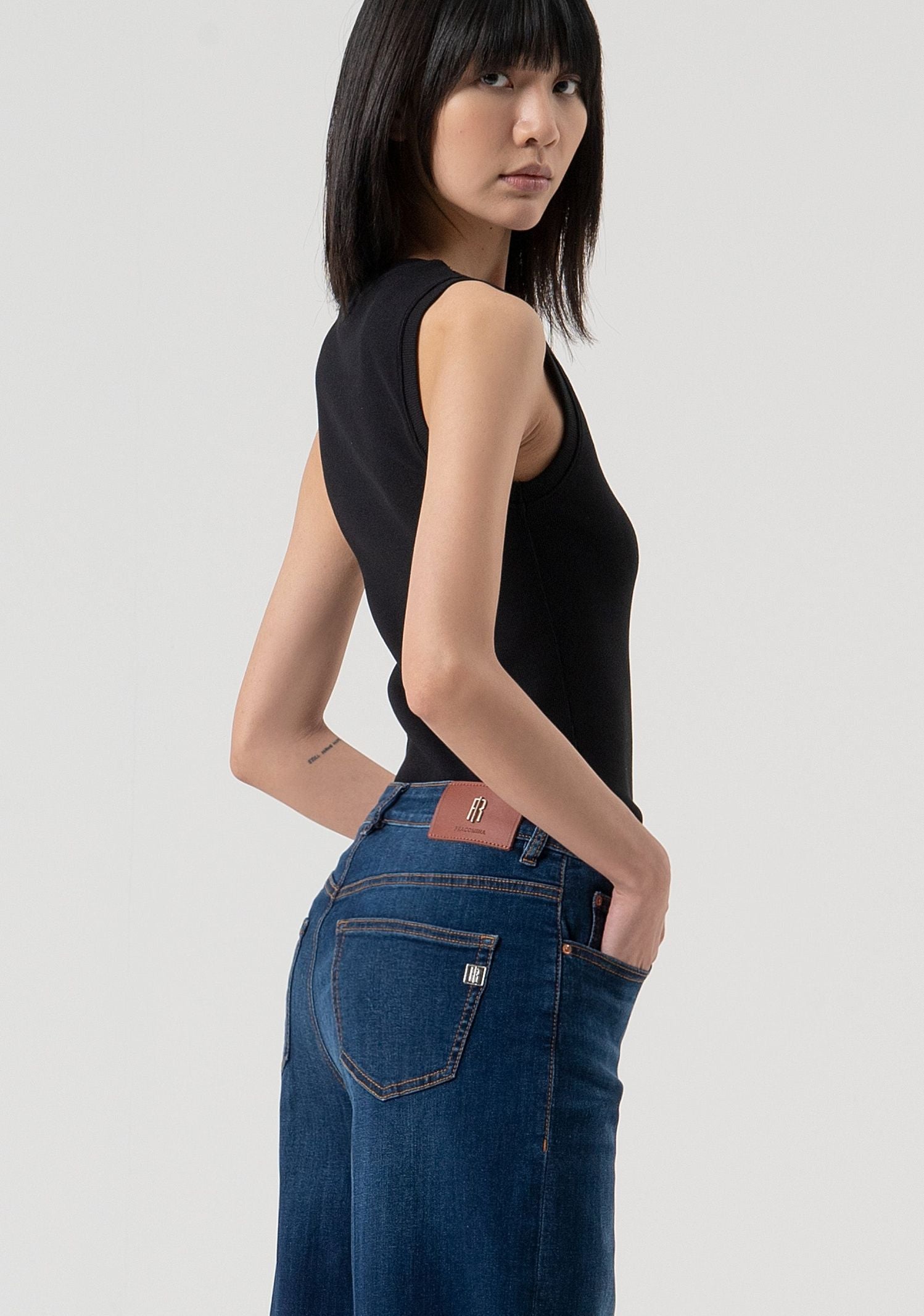 Jeans flare vita alta FP25WV3015D46002 987 FRACOMINA 