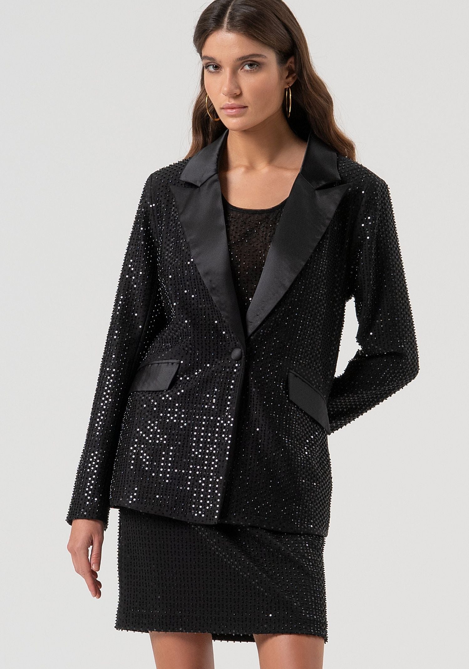 Giacca con strass - Fracomina FQ25WJ3001W815R9 053 FRACOMINA 