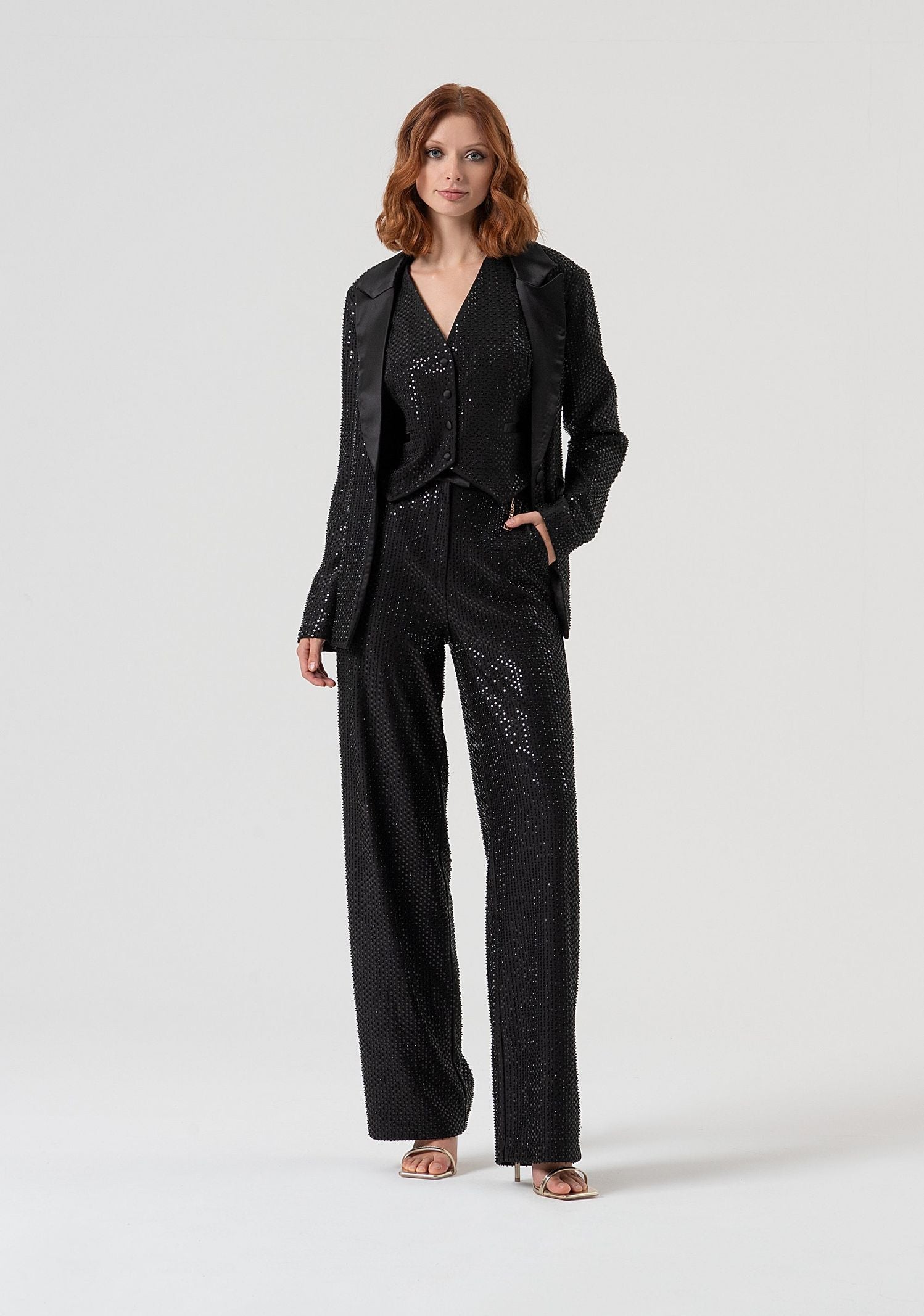 Gilet con strass - Fracomina FQ25WJ5001W815R9 053 FRACOMINA 