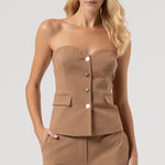 Top bustier in punto Milano - Fracomina FR25WJ5002W72701 093 FRACOMINA 